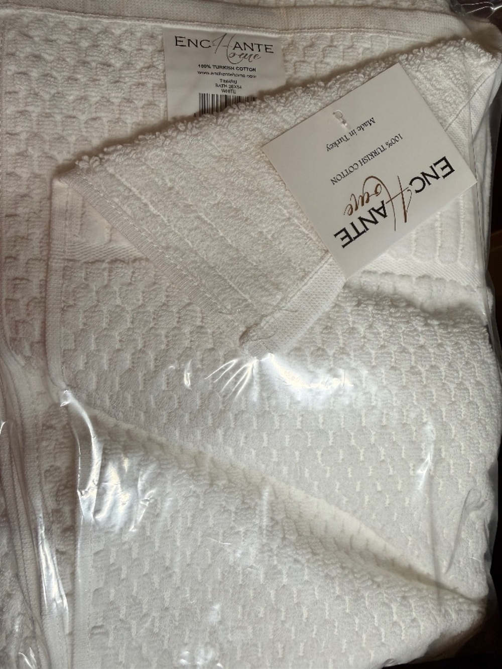 Enchante Home Timaru 2-pc. Quick Dry Turkish Bath Towel Set, One Size , White